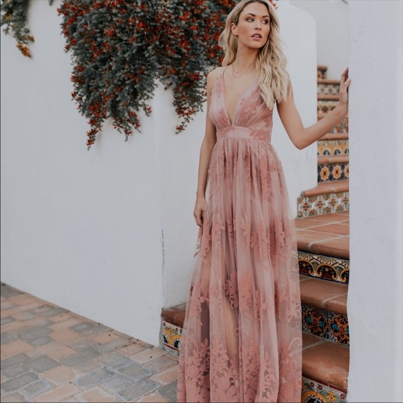 Mauve Floral Maxi - Picture 11 of 12